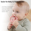 Picture of 3 Pack Ring Teether Baby Infant Toys, Silicone Teething Ring Toys for Babies 0-6 Months, Seposeve Baby Teethers 6-12 Months 12-24 Months, Easy to Grasp Toy, Baby Teething Relief, Purple Pink White