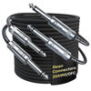 Picture of Guitar Cable 20 ft 2 Pack, Professional Neutrik Rean Connectors, Kevlar-Reinforced Nylon Braided 1/4 Instrument Cable, 20 AWG, OFC, Quarter Inch Electric Guitar Cord, Bass Guitar AMP Cord