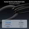 Picture of Guitar Cable 20 ft 2 Pack, Professional Neutrik Rean Connectors, Kevlar-Reinforced Nylon Braided 1/4 Instrument Cable, 20 AWG, OFC, Quarter Inch Electric Guitar Cord, Bass Guitar AMP Cord