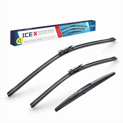 Picture of 3 Wipers 26"/15"/11" Windshield Wiper Blades Replacment for Chevrolet Sonic 2017 2016 2015 2014 2013 2012-OEM Quality Pinch Tab