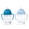 Picture of b.box Sippy Cup with Weighted Straw (2-pack). Drink from any Angle, Leak Proof, Easy Grip. BPA Free, Dishwasher Safe. For Babies 6m+ to Toddlers (cobalt + bubblegum, 8oz)