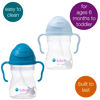 Picture of b.box Sippy Cup with Weighted Straw (2-pack). Drink from any Angle, Leak Proof, Easy Grip. BPA Free, Dishwasher Safe. For Babies 6m+ to Toddlers (cobalt + bubblegum, 8oz)