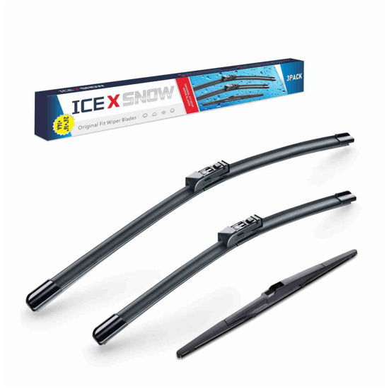 Picture of 3 Wipers 26"/16"/14" Windshield Wiper Blades Replacment for Toyota CHR CH-R 2022 2021 2020 2019 2018 OEM Quality Top Lock