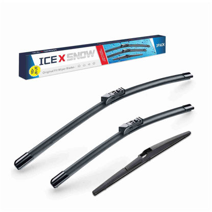 Picture of 3 Wipers 26"/16"/12" Windshield Wiper Blades Replacment for Lexus NX200t 2017-2015 NX300 2021-2018 NX300h 2021-2015 (Top Lock) OEM Quality Wiper Blades for My Car