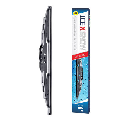 Picture of 10"(10-1) Rear Wiper Blade Replacement for Ford Escape/Focus 2007-2001 Honda CR-V 2006-2002 Jeep Compass/Patriot 2017-2007 Chevy Trax 22-13 Saturn Vue 07-02 Back Windshield Wiper Blade