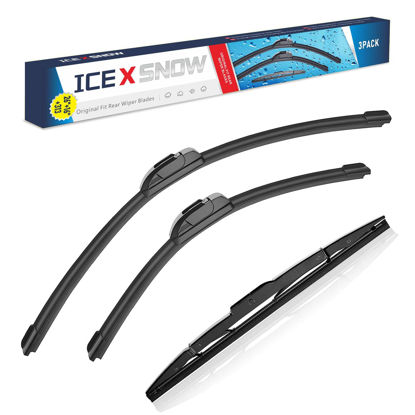 Picture of 3 Wipers 26"/16"/13" Replacement For Honda CRV 2016 2015 2014 2013 2012 (Set of 3) 26 inch 16 inch Front Windshield Wiper Blades with 13 Inch Rear Wiper Blade-OEM Factory Quality