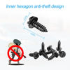 Picture of YALOK Anti Theft License Plate Screws Kits- Rustproof Stainless Steel Car Tag Plate Mounting Hardware, M6 (1/4") Tamper Proof Fastener Nut, Caps Cover for Front Rear Frame Holder Mounting（Black-Set3）