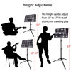 Picture of Sheet Music Stand with Light & Phone Holder, 57" Music Stand for Sheet Music High Stability, Height Adjustable Music Sheet Stand with Carrying Bag, Portable Music Book Holder (33-57inch)