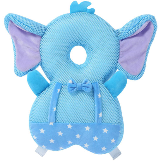 Picture of Baby Walker Head Protector Toddler Adjustable Baby Head Protection Backpack Wear Safety Pad (Star Elephant)