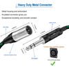 Picture of Augioth XLR Male to 1/4 cable 15ft 2Pack, Balance 6.35mm TRS Plug to 3-pin XLR Male, Quarter inch TRS Male to XLR Male Mic Cable for Power Speaker, Mixer, Amplifier
