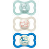 Picture of MAM Air Day & Night Baby Pacifier, for Sensitive Skin, Glows in The Dark, Boy , 6-16 Months (Pack of 3)(Packaging may vary)