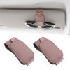 Picture of Yuoyar 2 Packs Magnetic Sunglass Holder for Car Visor - Sunglasses Clip for Car Visor Universal Fit for Different Size Eyeglasses - Convenient Interior Car Accessories (2, Pink)
