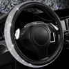 Picture of CAR PASS 11 PCS Bling Car Mats Accessories for Women, Sparkly Rhinestone Diamond Steering Wheel Cover, Bling Seat Belt Cushion, Glitter Shift Knob Cover, Car Cup Holder Coaster, Interior Sets Silver