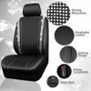 Picture of CAR PASS Diamond Bling Leather Seat Covers Set - 12 pcs Glitter Rhinestone Steering Wheel and Car Interior Accessory Set for Women - Silver