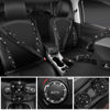 Picture of CAR PASS Leather Diamond Bling Seat Covers Sets 11 pcs, Bling Car Accessories Set for Women, Sparkly Rhinestone Steering Wheel Cover Sets, Glitter Cute Car Interior Sets for Women Girl, Black Diamond