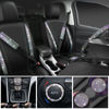 Picture of CAR PASS Leather Diamond Bling Seat Covers Sets 12pcs Bling Car Accessories Set for Women, Sparkly Rhinestone Steering Wheel Cover Set, Glitter Cute Car Interior Set for Women Girl, Multicolor Diamond
