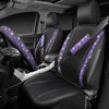 Picture of CAR PASS Leather Diamond Bling Seat Covers Sets 11 pcs, Bling Car Accessories Set for Women, Sparkly Rhinestone Steering Wheel Cover Sets, Glitter Cute Car Interior Sets for Women Girl, Violet Purple