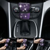Picture of CAR PASS 7 PCS Bling Purple Car Steering Wheel Cover Set for Women, Sparkly Rhinestone Diamond Bling Seat Belt Cushion, Glitter Shift Knob Cover, Car Cup Holder Coaster, Interior Sets Violet 14.5"-15"