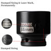Picture of ZOYAKKI Shallow Impact Socket, SAE, 1/2 Inch Drive, 6 Point, Metric x 34 mm