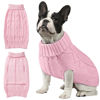 Picture of Dog Sweaters for Small Large Dogs Girl, Soft Warm Pup Dogs Shirt, Turtleneck Dog Sweaters for Medium Large Dogs, Double Knitting Collar for Outdoor Playing, Warm Dog Clothes (XL,Pink)