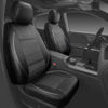 Picture of CAR PASS Piping PU Leather Car Seat Cover Full Set, Inside Zipper Design and Reserved Opening Holes, Airbag Compatible,Universal FIT for Car, SUVs,Van,Trucks（Full Set, Black & Silver