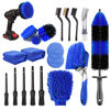 Picture of 20Pcs Car Wheel Tire Detailing Brush Set,Car Detailing kit,Car Detailing Brushes,Auto Detailing Drill Brush Set,17" Long Handle Rim Wheel Brush,Tire Brush,Car Cleaning Kit for Wheels,Interior,Exterior