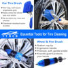 Picture of 20Pcs Car Wheel Tire Detailing Brush Set,Car Detailing kit,Car Detailing Brushes,Auto Detailing Drill Brush Set,17" Long Handle Rim Wheel Brush,Tire Brush,Car Cleaning Kit for Wheels,Interior,Exterior