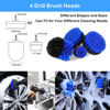 Picture of 20Pcs Car Wheel Tire Detailing Brush Set,Car Detailing kit,Car Detailing Brushes,Auto Detailing Drill Brush Set,17" Long Handle Rim Wheel Brush,Tire Brush,Car Cleaning Kit for Wheels,Interior,Exterior