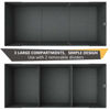Picture of MIU COLOR Trunk Organizer for SUV, Sturdy Car Organizer, Non-Slip Bottom, Folded Car Storage Organizer for Sedan, Van, Jeep, Grocery, Car Organization for Men, Women, Large 3 Compartments, Classic Blk