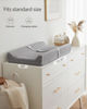 Picture of Blissful Diary Baby Changing Pad with Waterproof Lining Foam, Includes a Soft & Washable Cover, Contoured Changing Table Pads for Dresser Top with Non-Slip Bottom, 32”×16” (Grey, Rectangular)
