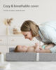 Picture of Blissful Diary Baby Changing Pad with Waterproof Lining Foam, Includes a Soft & Washable Cover, Contoured Changing Table Pads for Dresser Top with Non-Slip Bottom, 32”×16” (Grey, Rectangular)