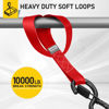 Picture of AUGO Heavy Duty Soft Loops -Pack of 6-1.5” x 17” Tie Down Anchor Straps for Use w/Ratchet Strap Hooks - 3000Lb Load Capacity & 10,000Lb Break Strength - Great for Motorcycle, Bike, Roof Rack, Etc.