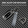 Picture of Turcee Carbon Fiber Car Keychain,Automotive Interior Accessories Keychains Leather Car Key Fob,Car Accessories Key Ring&Anti-Lost D-Ring(Premium Grey)