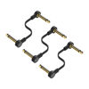 Picture of Rock Stock Guitar Pedal Patch Cables - 12 Inch S-Shape Right Angle Pedal Board Cable to Maximize Space - Durable & Low Noise Gold Plated Connectors