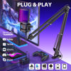 Picture of ZealSound Gaming USB Microphone,Noise Cancellation Condenser mic,RGB Microphone with Mute,Gain,Monitoring,Boom Arm,Pop Filter for Phone,PC,Computer,PS4,PS5,Mac,Streaming,Podcast,Twitch,YouTube,Discord