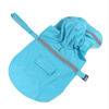 Picture of NACOCO Large Dog Raincoat Adjustable Pet Water Proof Clothes Lightweight Rain Jacket Poncho Hoodies with Strip Reflective (XXL, Lake Blue)
