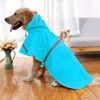 Picture of NACOCO Large Dog Raincoat Adjustable Pet Water Proof Clothes Lightweight Rain Jacket Poncho Hoodies with Strip Reflective (XXL, Lake Blue)