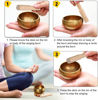 Picture of Tibetan Singing Bowl Set - Meditation Sound Bowl Cushion with Wooden Striker for Yoga, Meditation & Relaxation, Mindfulness,Chakra Healing, Stress Relief, Self-Regulation