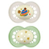 Picture of MAM Night Pacifiers (2 Count), MAM Pacifiers 6+ Months, Best Pacifier for Breastfed Babies, Glow in The Dark Pacifier, Baby Unisex Pacifier, 6-16- 2 Count (Pack of 1)