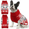 Picture of Christmas Dog Sweaters for Small Large Dogs Girl, Soft Warm Pup Dogs Shirt, Turtleneck Dog Sweaters for Medium Large Dogs, Double Knitting Collar for Outdoors Playing, Warm Dog Cat Clothes XXS