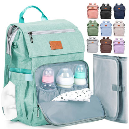 Picture of PILLANI Baby Diaper Bag Backpack - Baby Bag for Boys & Girls - Diaper Backpack - Large Travel Diaper Bags w/Changing Pad - Baby Registry Search & Baby Shower Gifts - Newborn Baby Essentials Must Haves