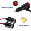 Picture of Car Cigarette Lighter Splitter, 12v Splitter Adapter for Car,ROÉKO 1 to 2 Car Cigarette Lighter Splitter Power Charger Port, with 15A Fuses for 12/24 Volt Cars Vehicle,with on Off Switch