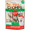 Picture of NutriChomps Dog Chews, 5-inch Holiday Twists, Mint, 10 Count, red/Green, (NT105V)
