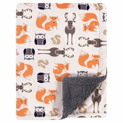 Picture of Hudson Baby Unisex Baby Plush Mink and Sherpa Blanket, Boy Forest, One Size