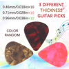 Picture of Cheerock Pack of 30 Celluloid Guitar Picks, Guitar Pick Plectrums for Bass, Electric, Acoustic Guitars, 3 Different Thickness Guitar Picks 0.46mm/0.71mm/0.96mm, Color Random