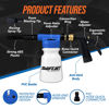 Picture of SwiftJet Car Wash Foam Gun + Microfiber Wash Mitt - Car Foam Sprayer - Car Wash Kit - Foam Cannon Garden Hose Sprayer - - Car Accessories for Men - Snow Foam Blaster (Blue Foam Gun with Mitt)
