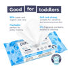 Picture of Pura Flushable Toddler Wipes 3 x 60 Wipes (180 Wipes), 100% Plastic Free, 99% Water, Hypoallergenic & Fragrance Free, Totally Chlorine Free, Kids Toilet Wipes, Potty Training