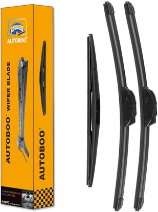 Picture of AUTOBOO 26"+16" Windshield Wipers with 12" Rear Wiper Blade Replacement for 2013-2017 Subaru Crosstrek 2016 2017 Crosstrek XV Impreza 2013-2015 Nissan Murano-Original Factory Quality (Pack of 3)