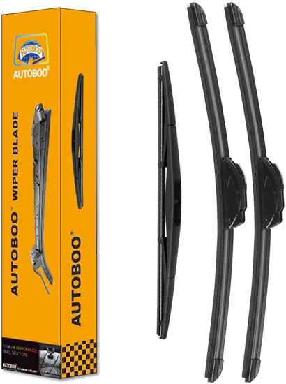 Picture of AUTOBOO 26"+16" Windshield Wipers with 12" Rear Wiper Blade Replacement for 2013-2017 Subaru Crosstrek 2016 2017 Crosstrek XV Impreza 2013-2015 Nissan Murano-Original Factory Quality (Pack of 3)