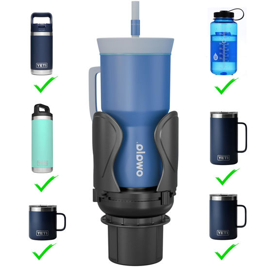 Picture of Car Cup Holder Expander, Cup Holder Extender Adapter with Expandable Arm and Adjustable Base, Compatible with Yeti Ramblers, Hydro Flasks，Stanley, Owala Most Coffee Mugs Bottles & Cups